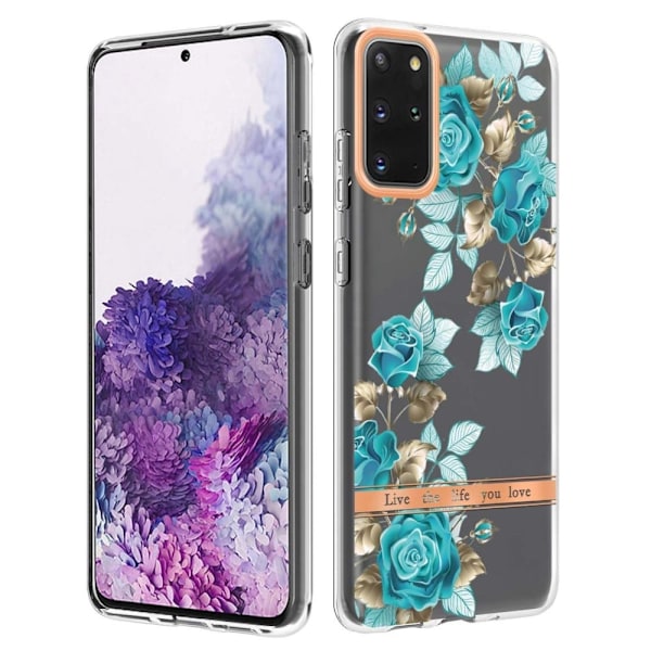 Supertunt och tåligt mjukpärmfodral för Samsung Galaxy S20 Plus - Blå Ros Blå