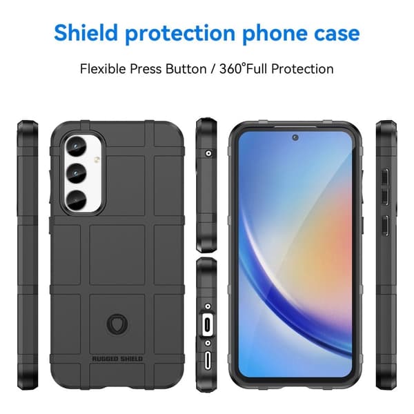 Rugged Shield Samsung Galaxy A35 kotelot - Musta Black