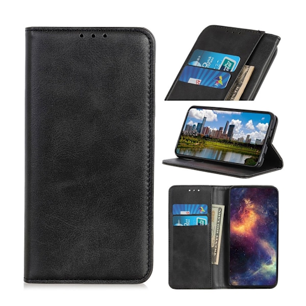 Huawei P30 Lite split læderetui - Sort Black
