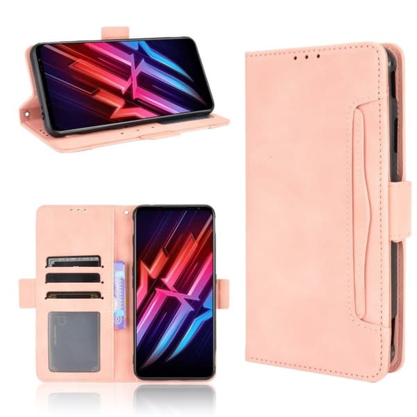 Modern-styled Lær Lommebok Etui til ZTE nubia Red Magic 6 / 6 Pro - Rosa Pink