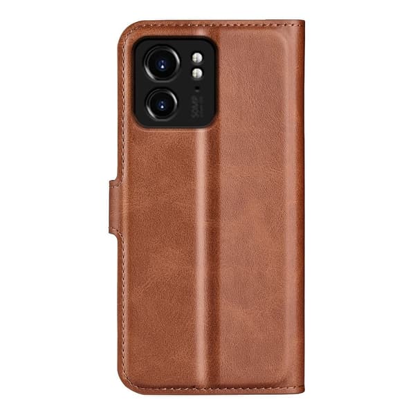 Læretui med Lommebok til Motorola Edge 40 - Lysebrun Brown