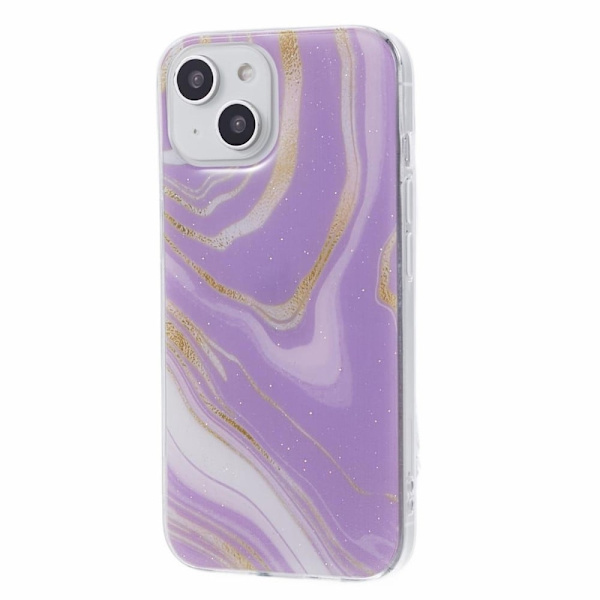 Marble design iPhone 15 Plus cover - Lilla Purple
