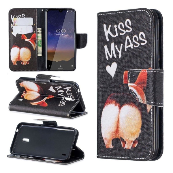 Wonderland Nokia 2.2 etui - Kiss My Ass Black