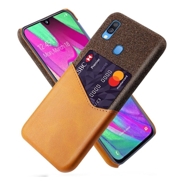 Bofink Samsung Galaxy A40 Card Kuoret - Oranssi Orange