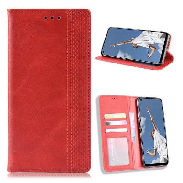 Bofink Vintage läder Oppo A52 / Oppo A72 / Oppo A92 fodral - Röd Röd