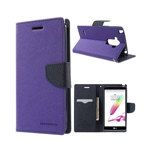 MERCURY Goospery LG G4 Stylus Lær Etui - Lilla Purple