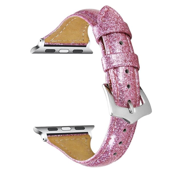 Apple Watch Series 5 40 mm klockarmband i äkta läder - Rosa Rosa