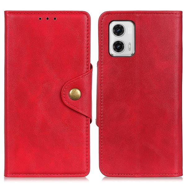 Alpha läder Motorola Moto G73 fodral - Röd Röd