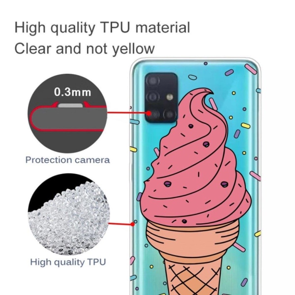 Deco Samsung Galaxy A51 skal - Glass Rosa