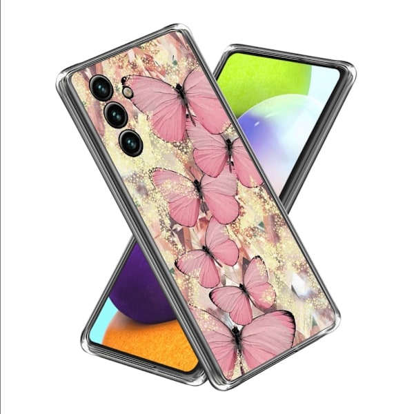 Deco Samsung Galaxy A54 Etui - Lyserøde Sommerfugle Pink