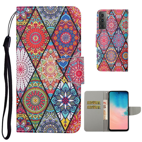 Wonderland Samsung Galaxy S21 Flip Case - Mandala kuvio Multicolor