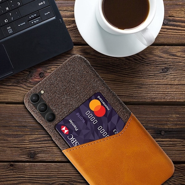 Bofink Samsung Galaxy S23 Card Suojakuori - Ruskea Brown