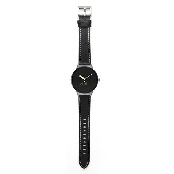 Urrem i ekte lær til Google Pixel Watch - Svart Black