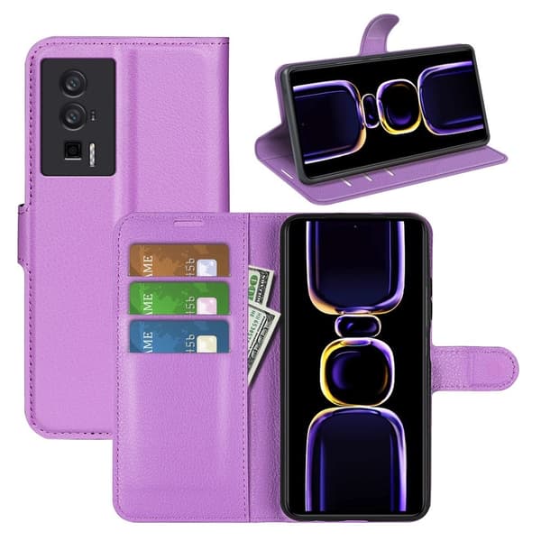 Classic Xiaomi Redmi K60 / K60 Pro Flippetui - Lilla Purple