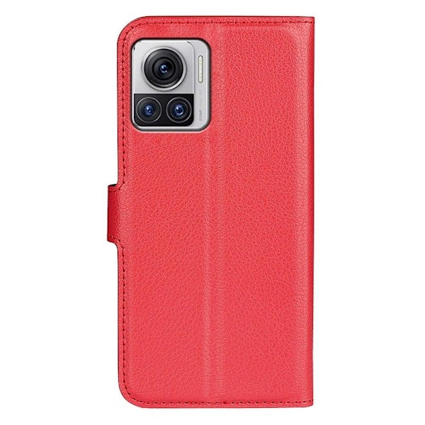 Klassisk Motorola Edge 30 Ultra / X30 Pro Flip Etui - Rød Red