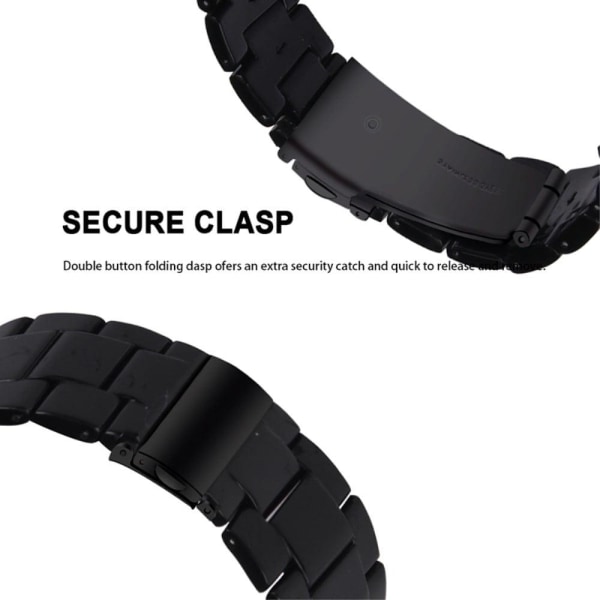 20mm Huawei Watch GT 2 42mm / Watch 2 resin watch strap with sta Black