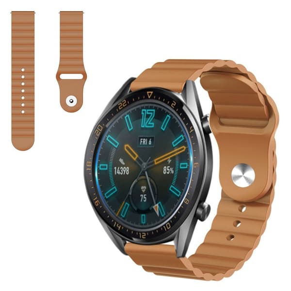 Huawei Watch GT 2 46mm cool silikoneurrem - Khaki Brown