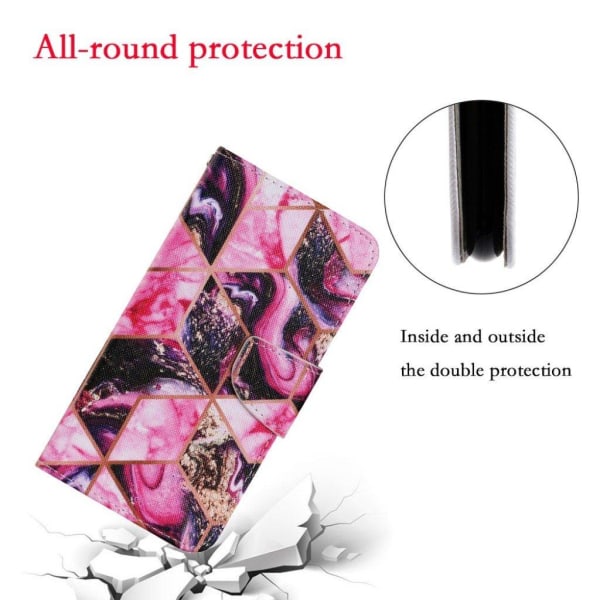 Wonderland Samsung Galaxy A02s flip case - Marbling Pink