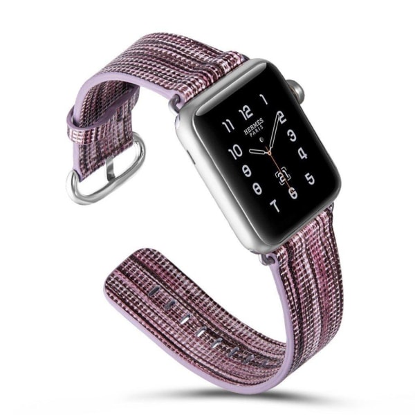 Apple Watch 42mm urrem i ægte læder - Style K Multicolor