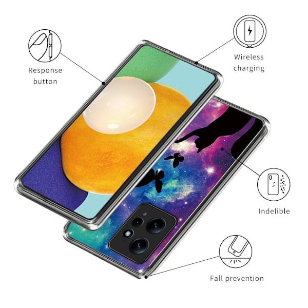 Deco Xiaomi Redmi Note 12 deksel - Katt Og Sommerfugler Blue