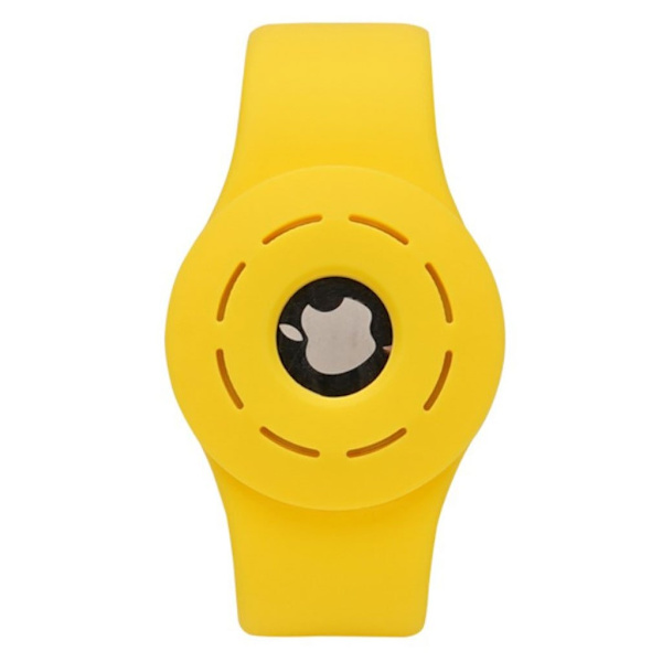 AirTags hollow out silicone wrist strap - Yellow Gul