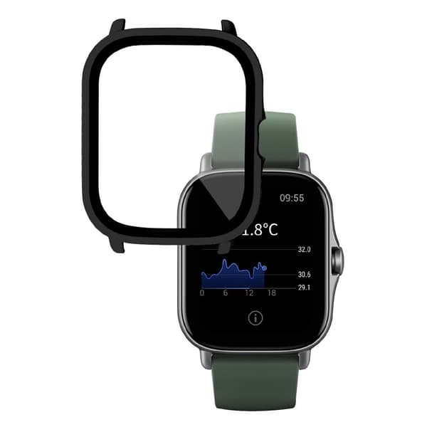 Amazfit GTS 2 protective cover + HD tempered glass - Black Svart