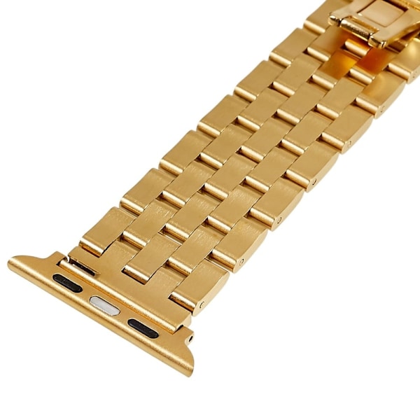 Klockarmband i rostfritt stål med 5 pärlor för Apple Watch Series 8 (41mm) - Guld Guld