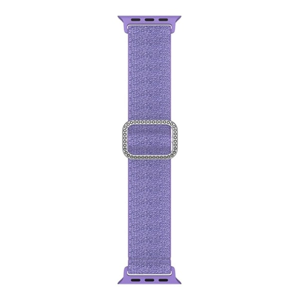 Apple Watch (41 mm) urrem i syet nylon med spænde i rhinestone - Lilla Purple