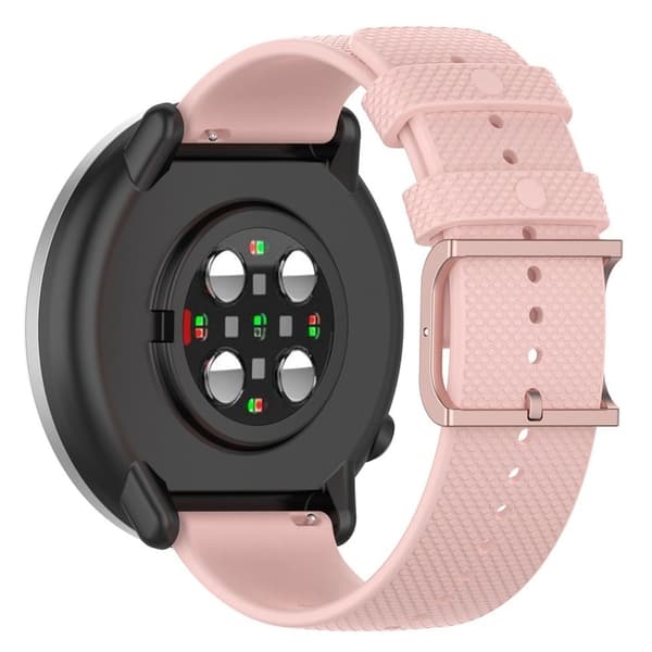 20 mm universal prikkdesignet klokkerem i silikon - Lyserosa Pink