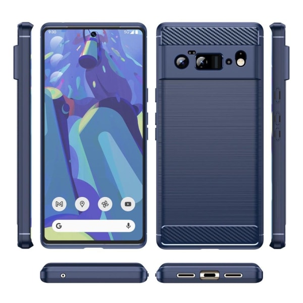 Carbon Flex Suojakotelo Google Pixel 6 Pro - Sininen Blue