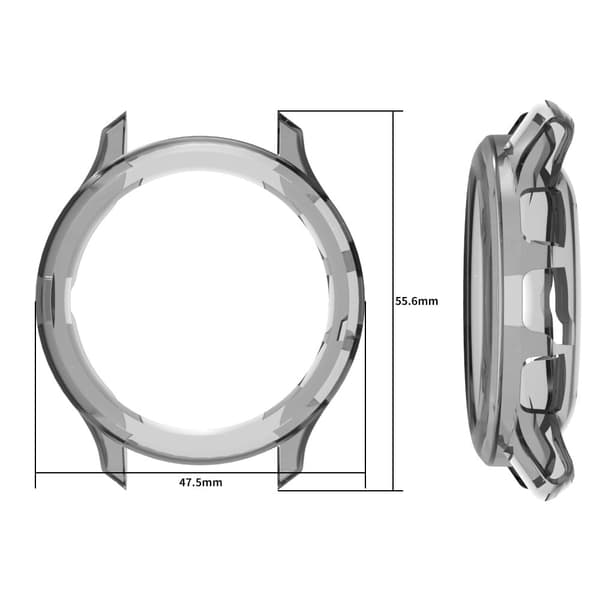 Garmin Venu 3 Watch Case Hollow Flexible Frame Half Protective Deksel - Gjennomsiktig Svart Black