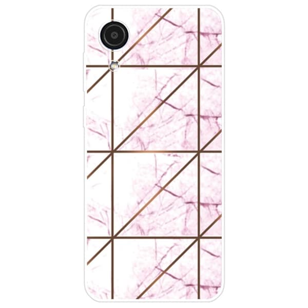 Marble Samsung Galaxy A03 Core Etui - White i Firkant Strike Klinkekule Multicolor