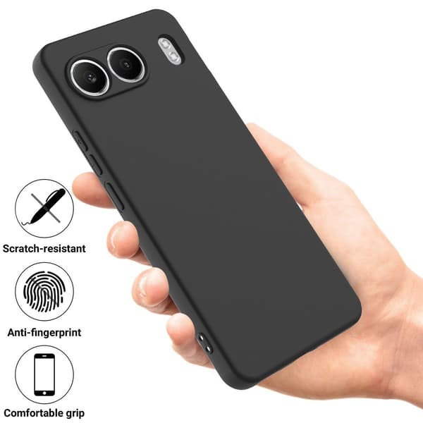 Matte Liquid OnePlus Nord 4 silikone cover - Sort Black