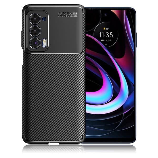 Carbon Shield Motorola Edge (2021) Suojakotelo - Musta Black