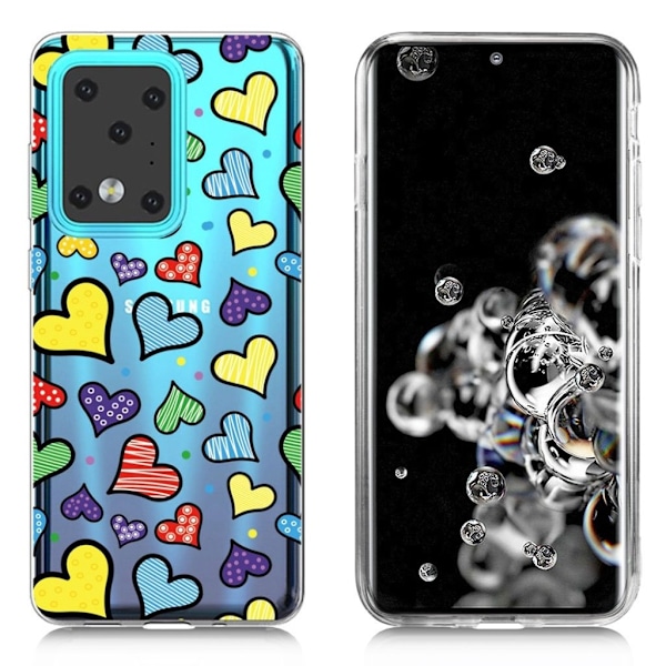 Deco Samsung Galaxy S20 Ultra deksel - Hearts Multicolor