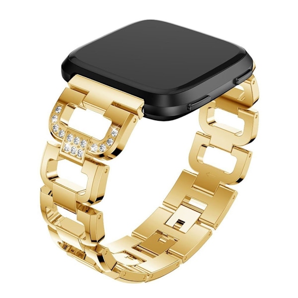 Fitbit Versa urlänk legering strasstenar luxuös - Guld Guld