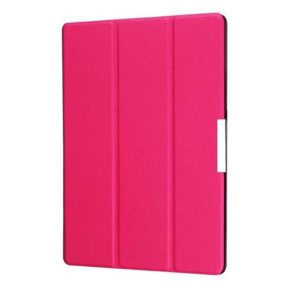 Lenovo Tab 3 Plus 10 tri-fold läderfodral - Varm rosa Rosa