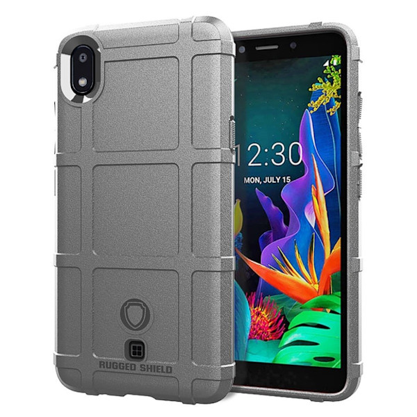Rugged Shield kuoret - LG K20 (2019) - Harmaa Silver grey