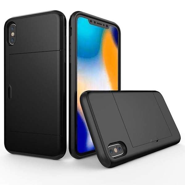 iPhone 9 Plus beskyttende cover af hybridmateriale - Sort Black