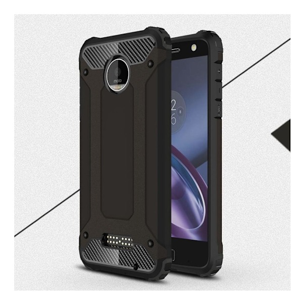 Motorola Moto Z Force Stilfuldt hybridcover - Sort Black