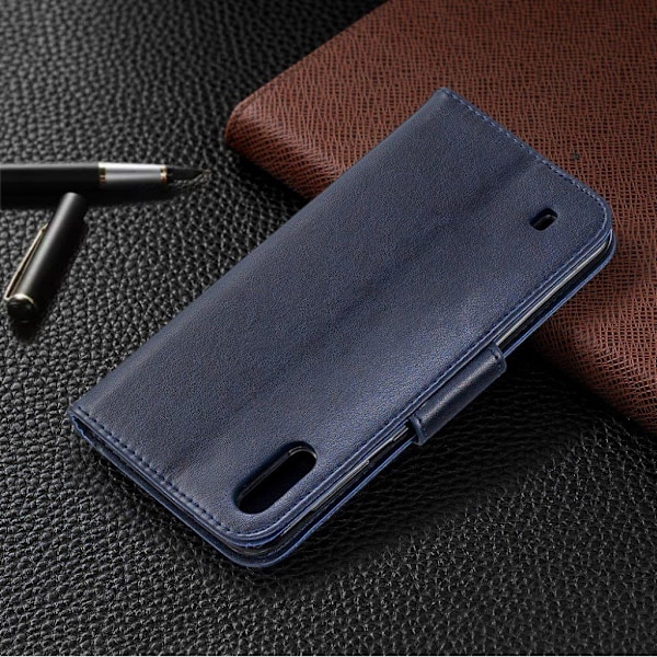 Butterfly läder Samsung Galaxy A10 fodral - Blå Blå