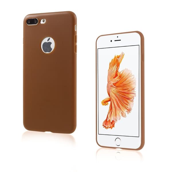 Nordgren iPhone 7 Plus / 8 Plus ultra-tynt fleksibelt deksel - Brun Brown