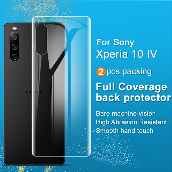 IMAK Hydrogel III baksidesskydd till Sony Xperia 10 IV Transparent