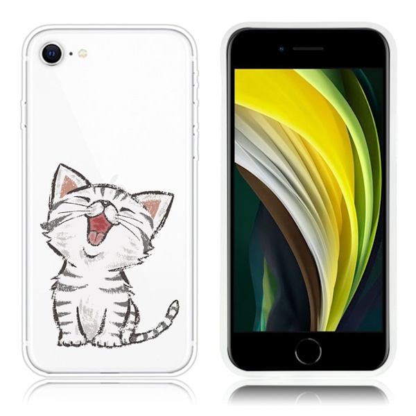 Deco iPhone SE 2020 Etui - Katt White