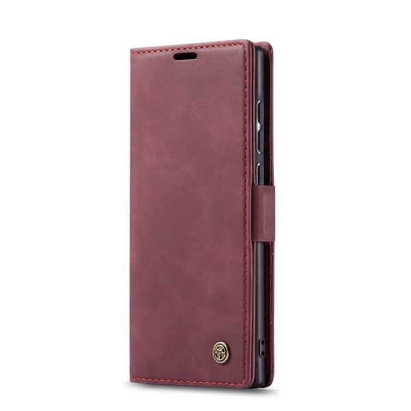 CaseMe Samsung Galaxy Note 10 Lite Vintage Etui - Rødvin Red