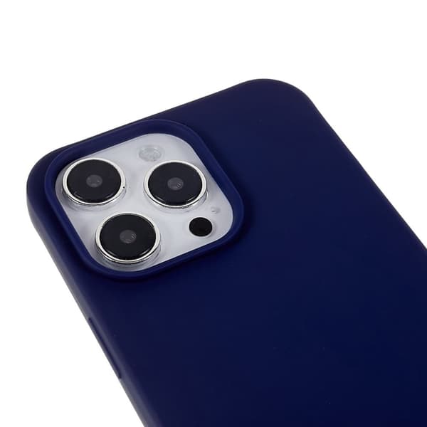 Tynt TPU-deksel med matt finish og justerbar stropp til iPhone 15 Pro Max - Mørkeblå Blue