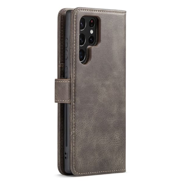 DG.Ming Samsung Galaxy S23 Ultra 2-in-1 Pung Etui - Grå Silver grey