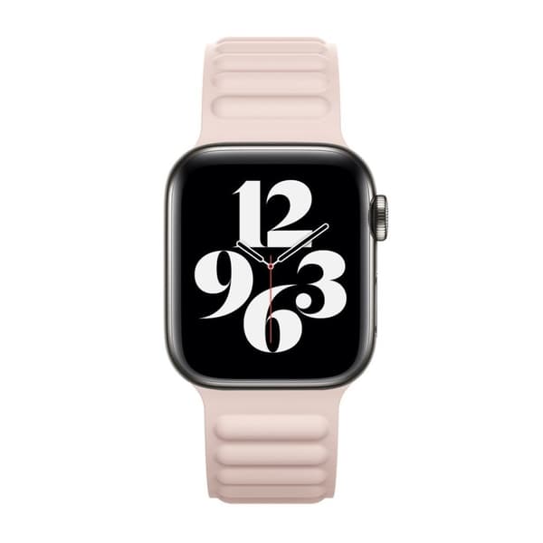 Apple Watch Series 6 / 5 44mm silikone magnetisk lock rem - Light pink Pink