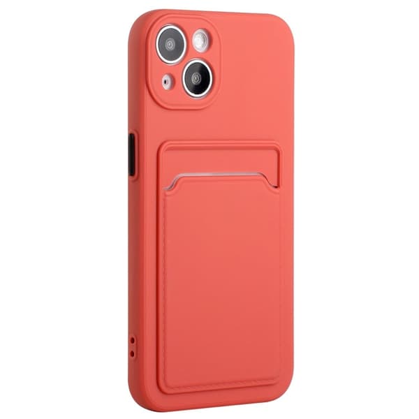 iPhone 15 Plus skal med korthållare - Rosa Rosa