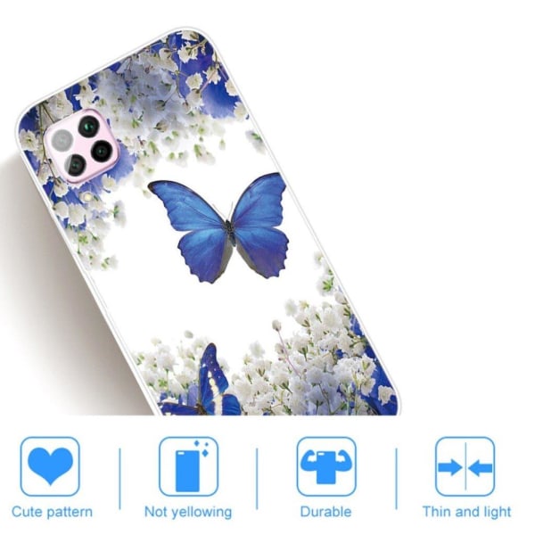 Butterfly läder Huawei P40 Lite / Huawei Nova 6 SE fodral - Flerfärgad multifärg